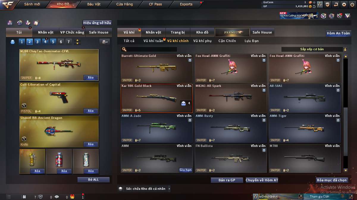 shop acc cf uy tin gia re